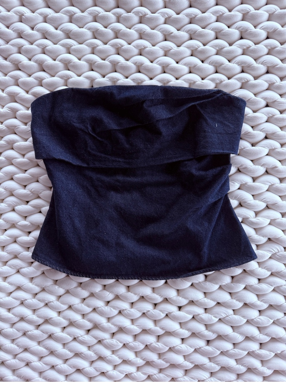 Zara Denim Strapless Tube Camisole